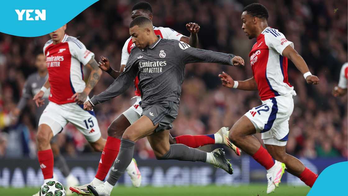 Kylian Mbappe was largely anonymous as Arsenal thrashed Real Madrid. Kylian Mbappe was largely anonymous as Arsenal thrashed Real Madrid.