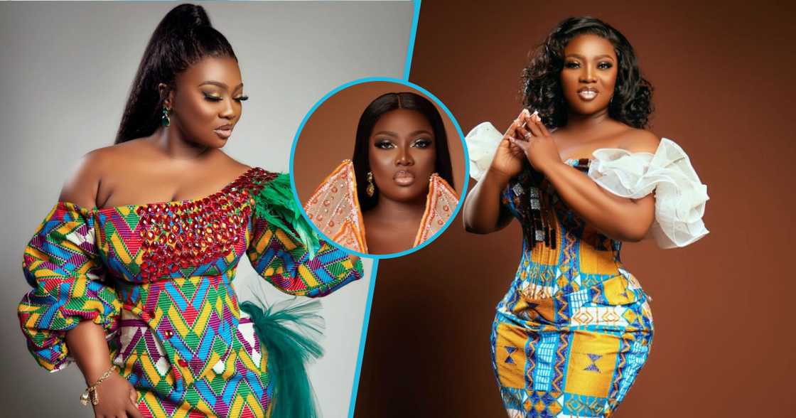 Ghanaian TV host, Stacy Amoateng snatches her waist in elegant African print dresses designed by Abena Serwaa Ophelia.