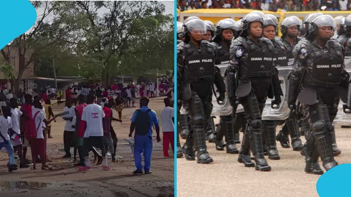 Gomoa Nyanyano, Ghana Police, Chieftancy dispute, two injured, chieftancy clash, Police restore order. Gomoa Nyanyano, Ghana Police, Chieftancy dispute, two injured, chieftancy clash, Police restore order.