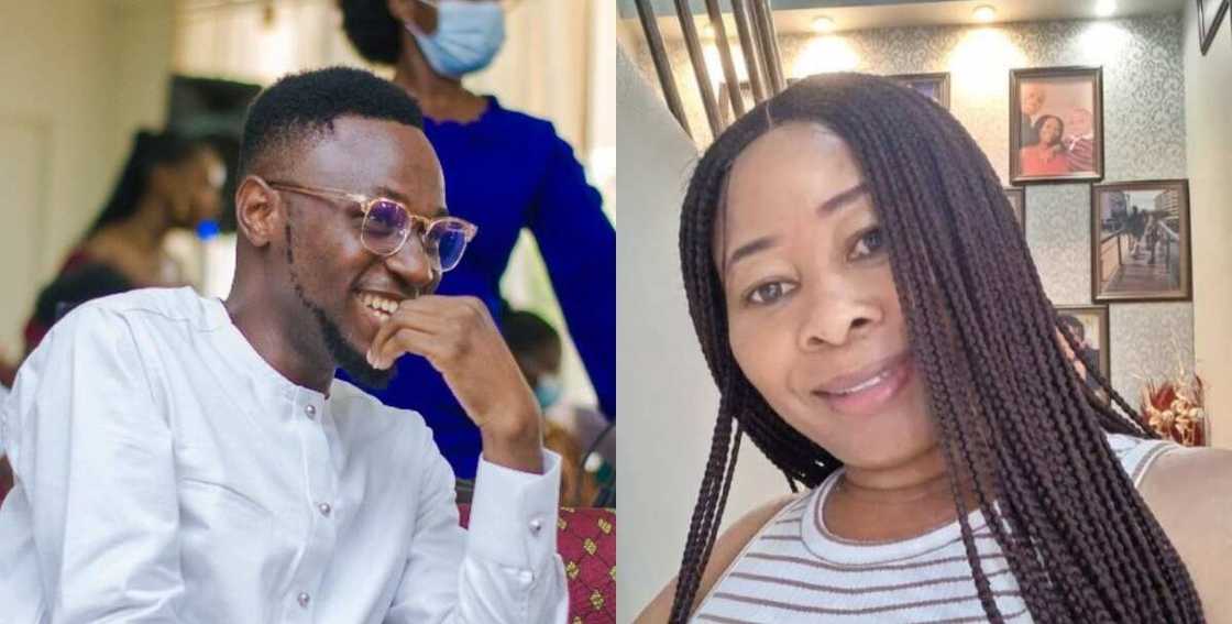 Efo Korku Mawutor and Madam Akpah who helped pay his fees Efo Korku Mawutor and Madam Akpah who helped pay his fees