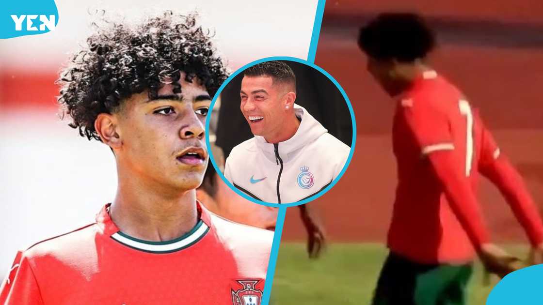 Cristiano Ronaldo Jr. scores debut Portugal goal and jubilates with his father's iconic 'Siuuu' celebration Cristiano Ronaldo Jr. scores debut Portugal goal and jubilates with his father's iconic 'Siuuu' celebration