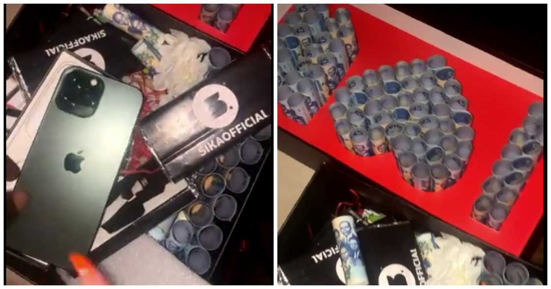 Sika Official's Girlfriend Surprises Him With Cash Sika Official's Girlfriend Surprises Him With Cash