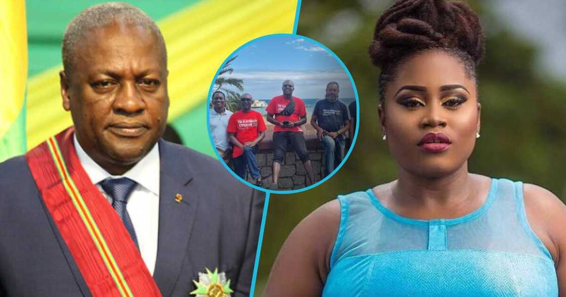 Photos of John Mahama (L), Lydia Forson (R), and the Wanderlust Ghana team. Photos of John Mahama (L), Lydia Forson (R), and the Wanderlust Ghana team.