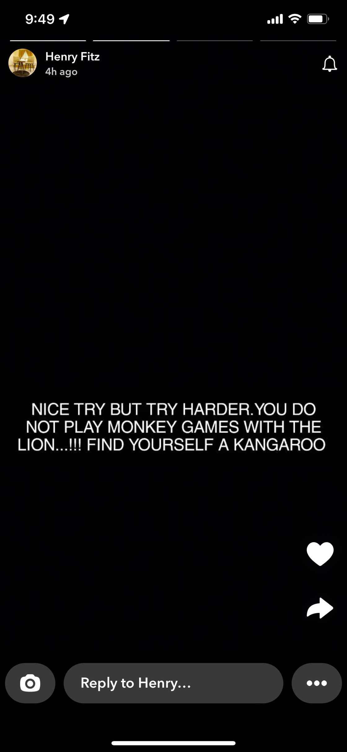 Hnery Fitz's reaction to his prosecution Hnery Fitz's reaction to his prosecution