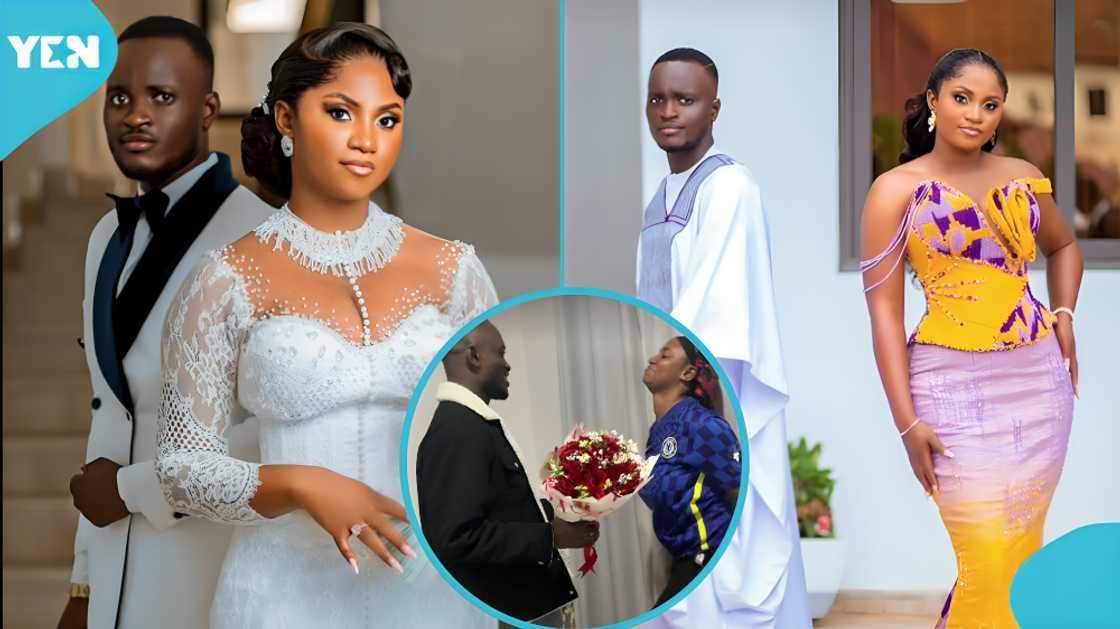 Ghanaian young couple, Beautiful wife, Canada, working in Canada, man surprises wife, Husbands returns to Ghana, Christmas celebration