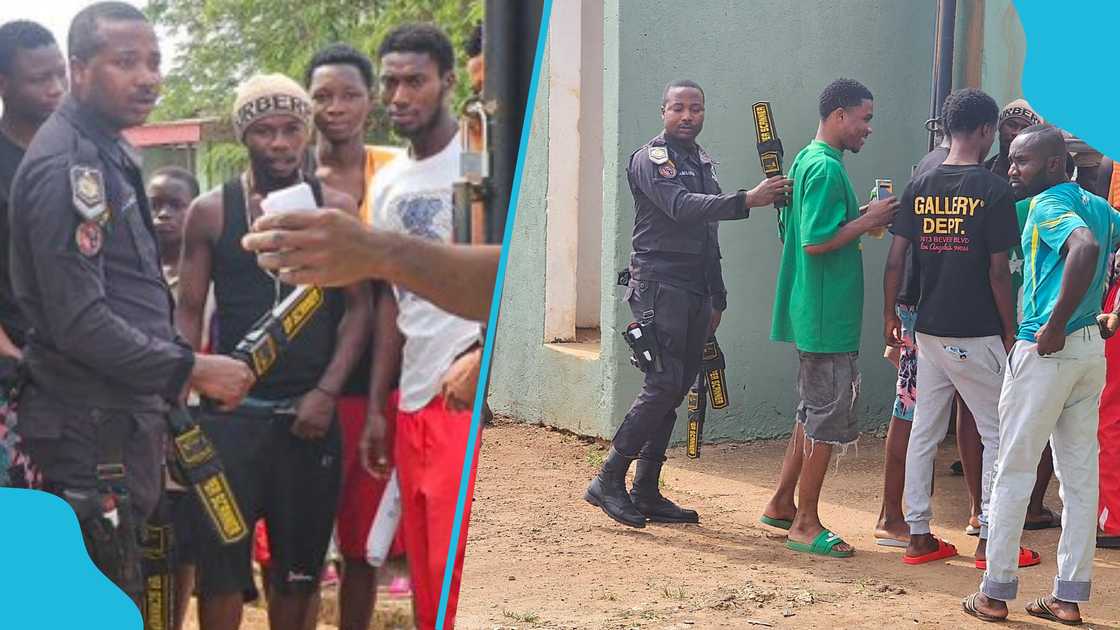 Ghana police provided with scanners at Division One game. Ghana police provided with scanners at Division One game.