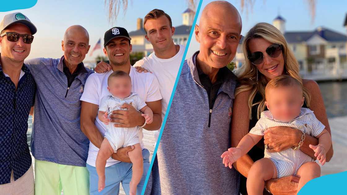 John Vassos with his children (L). John, his wife Joan and their grandchild (R) John Vassos with his children (L). John, his wife Joan and their grandchild (R)