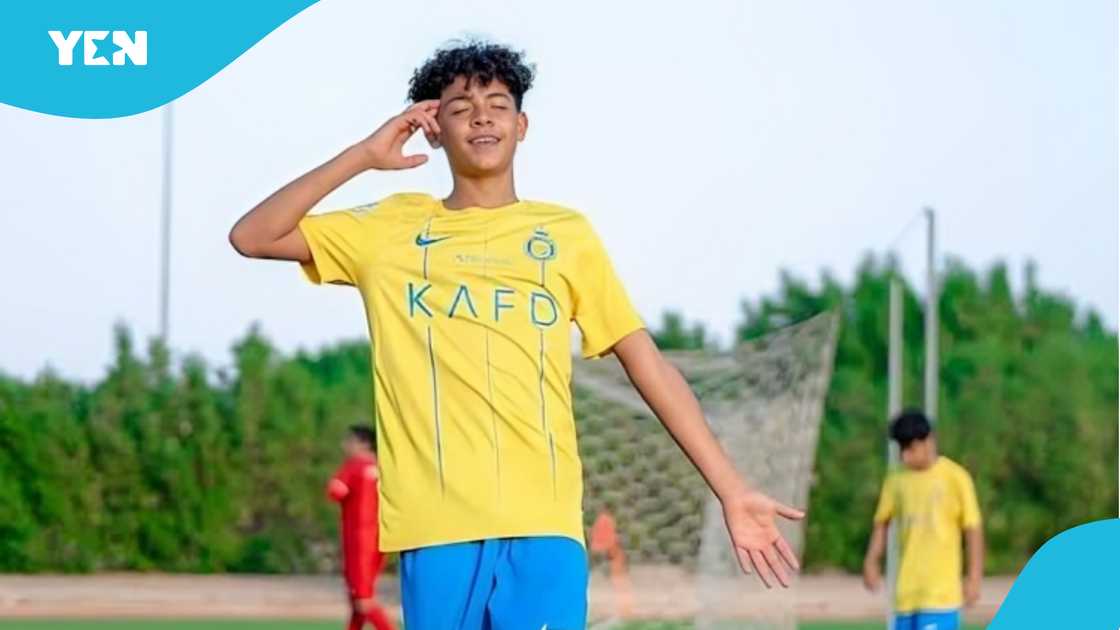 Cristiano Ronaldo Jr, Al-Nassr U16, Al Ahli U16, Ronaldo Jr skills, Saudi Arabia, Cristiano Ronaldo, European football academies, social media reactions, Ronaldo family legacy.