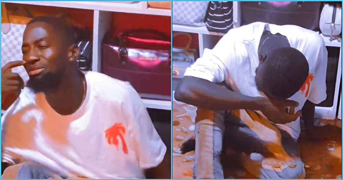 Photo of a Ghanaian man in tears Photo of a Ghanaian man in tears