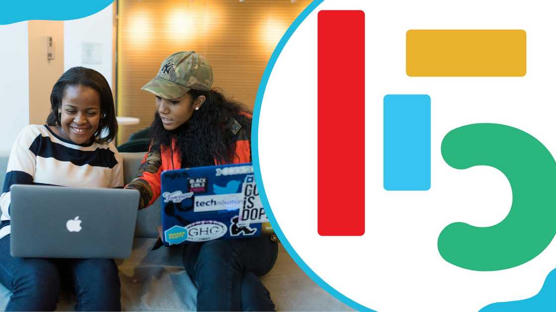 Two women working together with their laptops Two women working together with their laptops