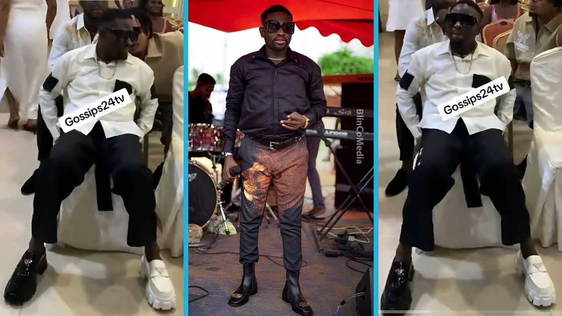 Broda Sammy, Prada shoes, Church event, Ghanaian musician, Broda Sammy's shoes, Broda Sammy in church Broda Sammy, Prada shoes, Church event, Ghanaian musician, Broda Sammy's shoes, Broda Sammy in church