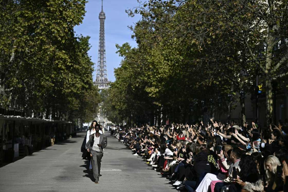 Stella McCartney's Paris fashion show took place among market stalls showcasing green innovations Stella McCartney's Paris fashion show took place among market stalls showcasing green innovations
