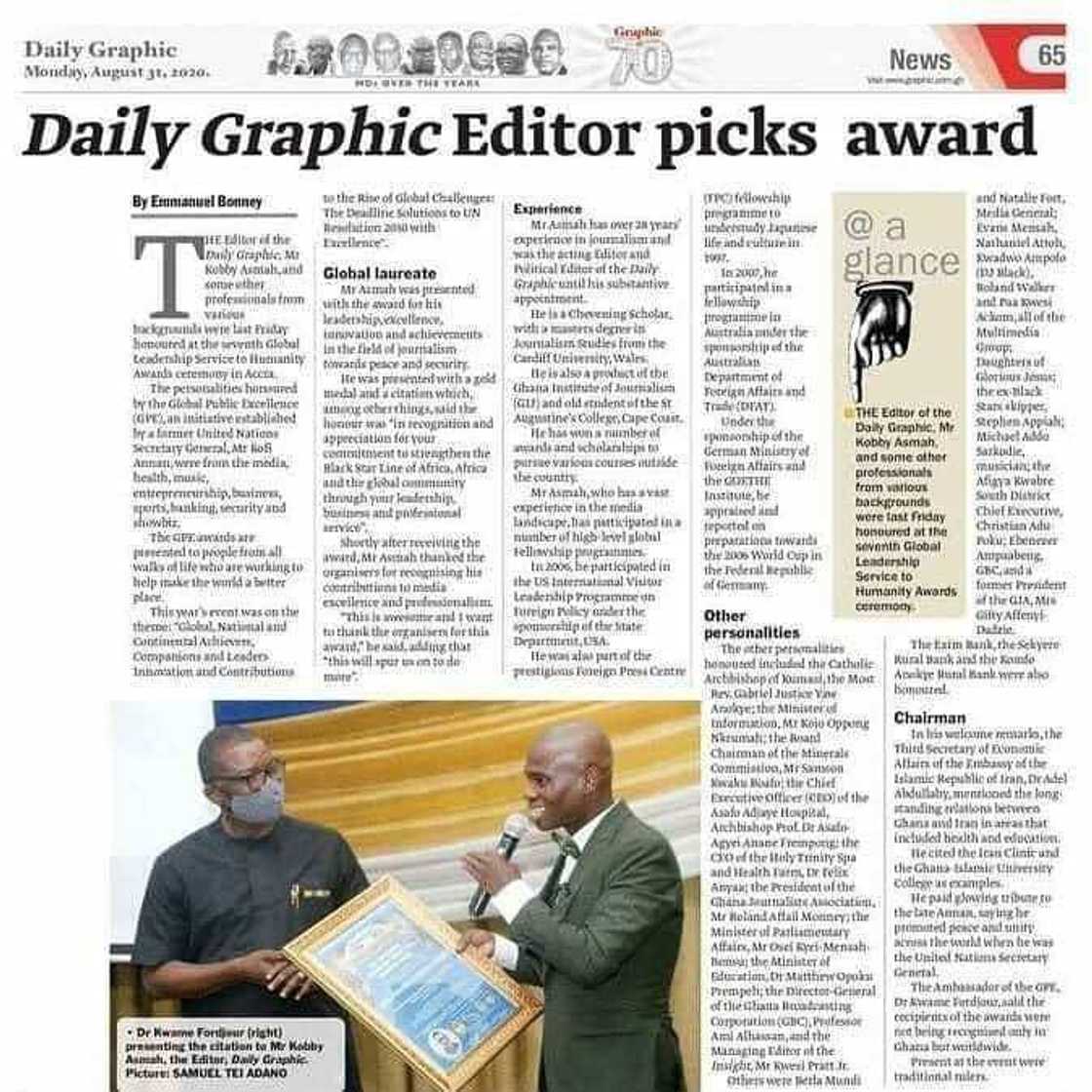 Fake Kofi Annan-UN Awards: Sarkodie, Berla Mundi, D-Black, UG VC and all those 'fooled' by Kwame Fordjour (photos) Fake Kofi Annan-UN Awards: Sarkodie, Berla Mundi, D-Black, UG VC and all those 'fooled' by Kwame Fordjour (photos)