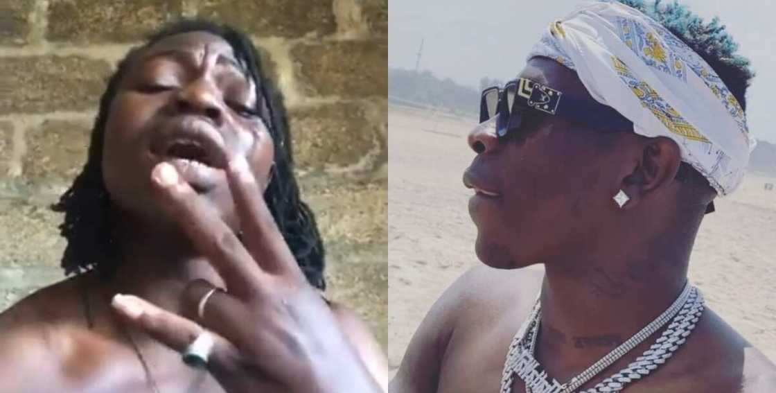 Collage of Shatta Wale and his die-hard fan Collage of Shatta Wale and his die-hard fan