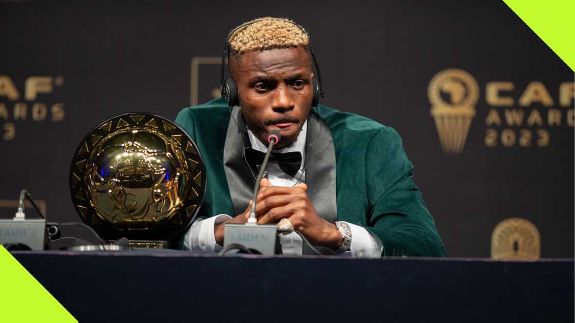 Victor Osimhen at the 2023 CAF awards Victor Osimhen at the 2023 CAF awards