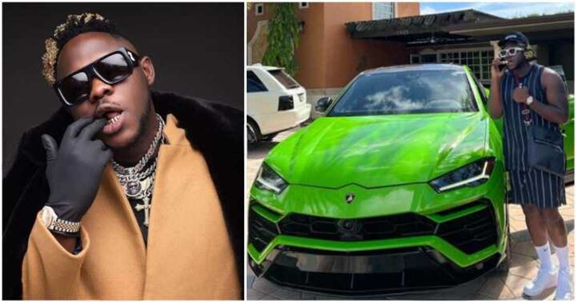 Medikal shows off luxury whip. Medikal shows off luxury whip.
