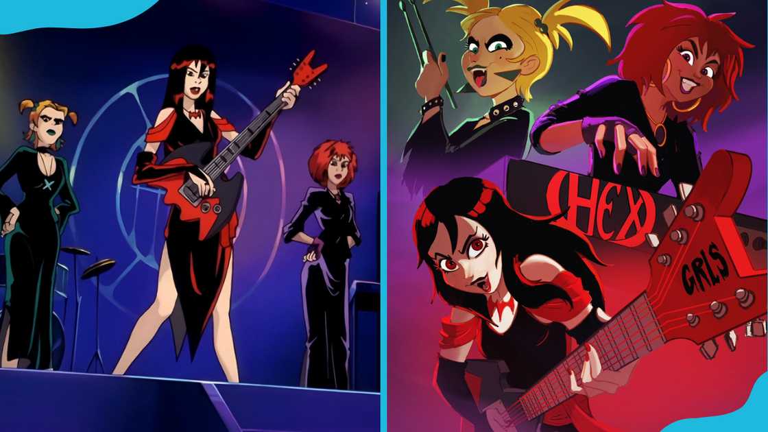 The Hex Girls from the Scooby-Doo animated franchise. The Hex Girls from the Scooby-Doo animated franchise.