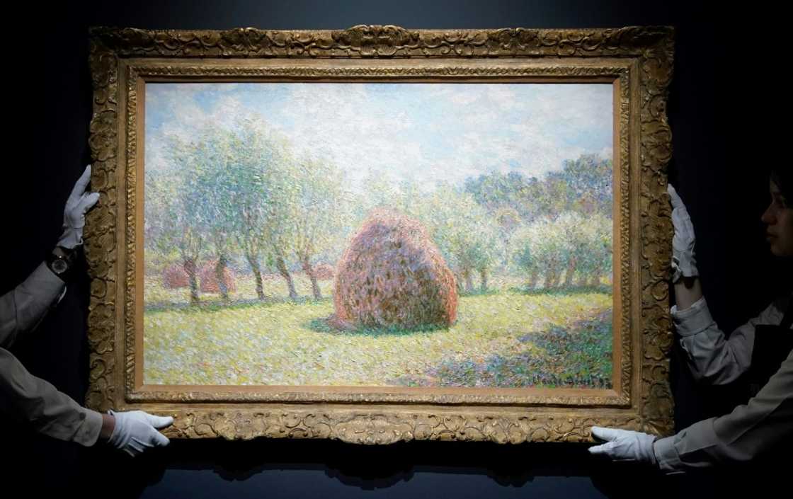 Claude Monet's 'Meules a Giverny,' which the French impressionist painted in 1893, went for $34.8 million after a bidding war