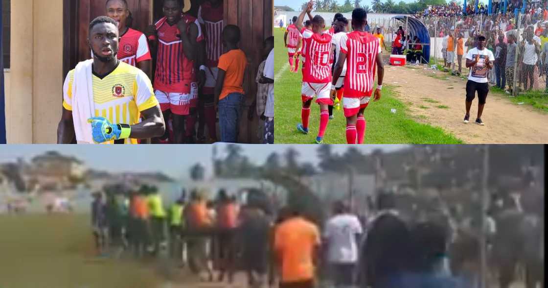 Fans carry players of division two side to avoid 'juju' still lost match; video drops Fans carry players of division two side to avoid 'juju' still lost match; video drops