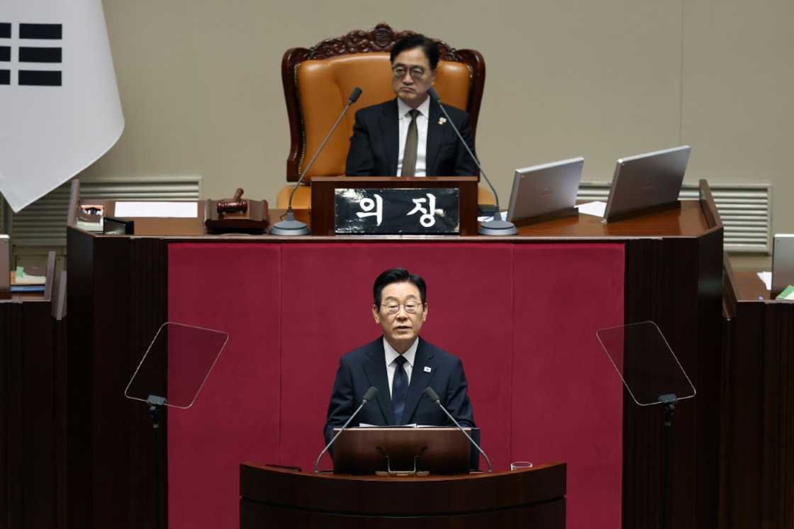 South Korean President Lee Jae Myung outlined his government's spending plans for 2026 South Korean President Lee Jae Myung outlined his government's spending plans for 2026