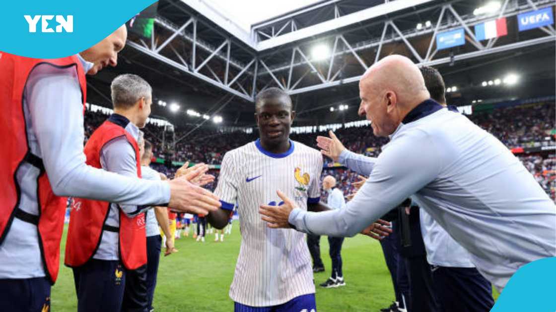 N'Golo Kante wins Man of the Match award in France's game. N'Golo Kante wins Man of the Match award in France's game.