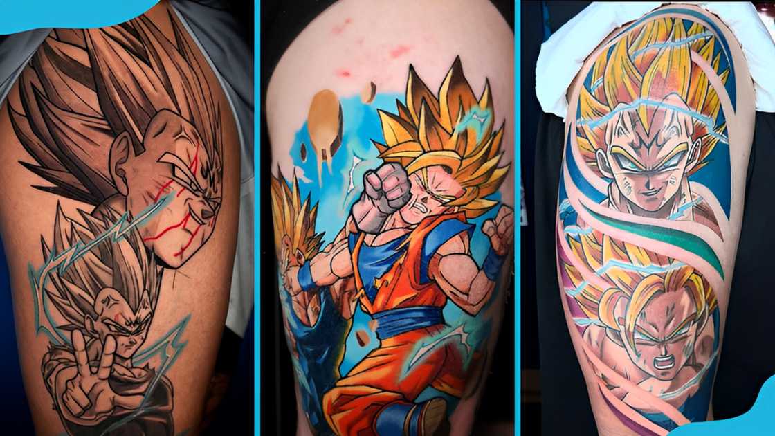 Majin Vegeta and Goku tattoos