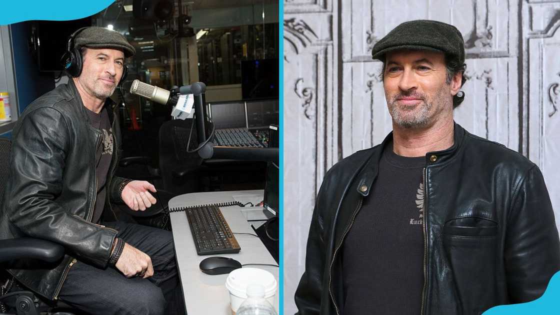 Scott Patterson in a studio and posing for a photo Scott Patterson in a studio and posing for a photo