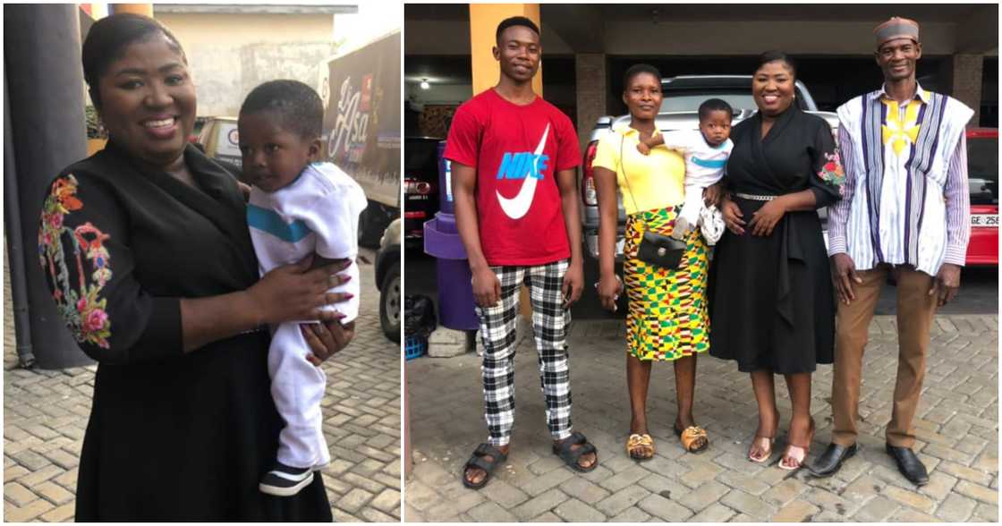 Photos as Ghanaian journalist reunites stolen baby with his mom.