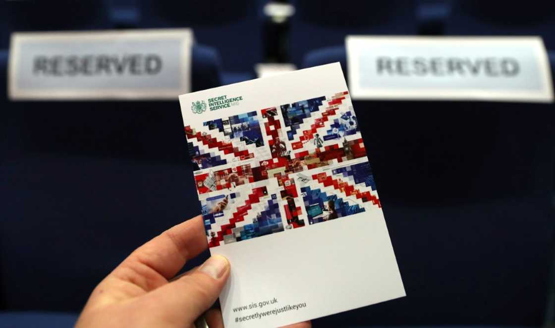 A Secret Intelligence Service (MI6) logo seen at an event at the University of St Andrews in Scotland in 2018 A Secret Intelligence Service (MI6) logo seen at an event at the University of St Andrews in Scotland in 2018