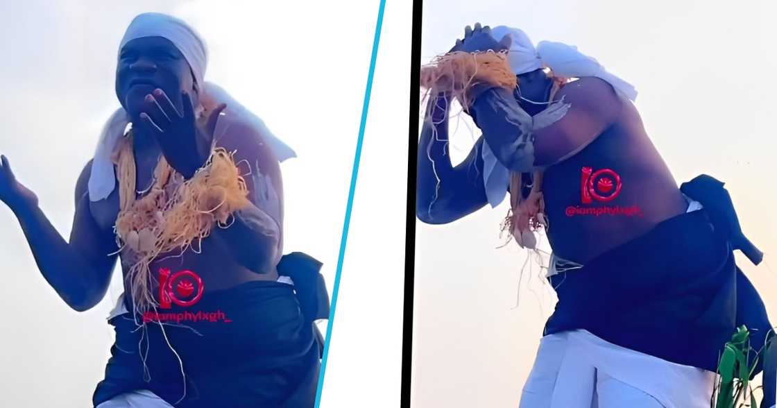 Elmina Paramount Chief Goes Viral For Dancing To King Paluta's Aseda Song In His Palanquin (Video) Elmina Paramount Chief Goes Viral For Dancing To King Paluta's Aseda Song In His Palanquin (Video)