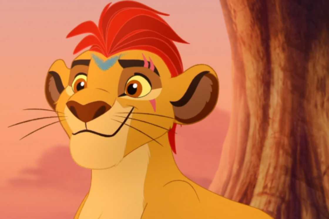 Kion poses aganst a huge tree Kion poses aganst a huge tree