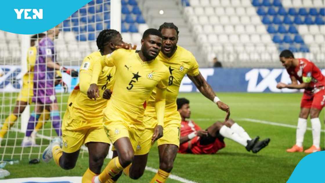 Thomas Partey scores as Ghana take lead against Madagascar. Thomas Partey scores as Ghana take lead against Madagascar.