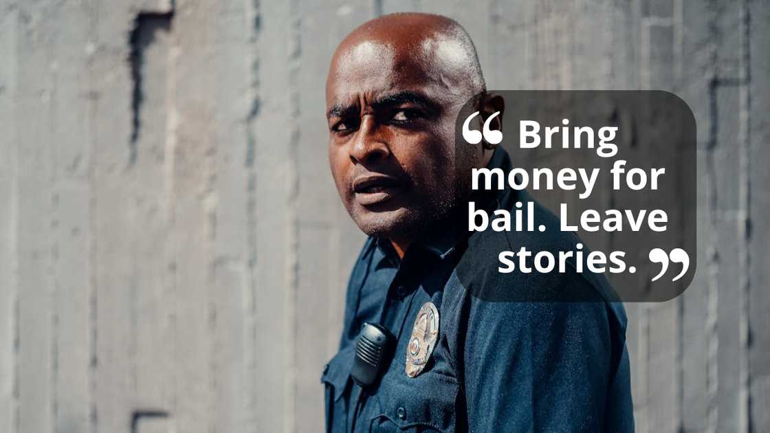 A police officer stands against a concrete wall and looks toward the camera. A police officer stands against a concrete wall and looks toward the camera.