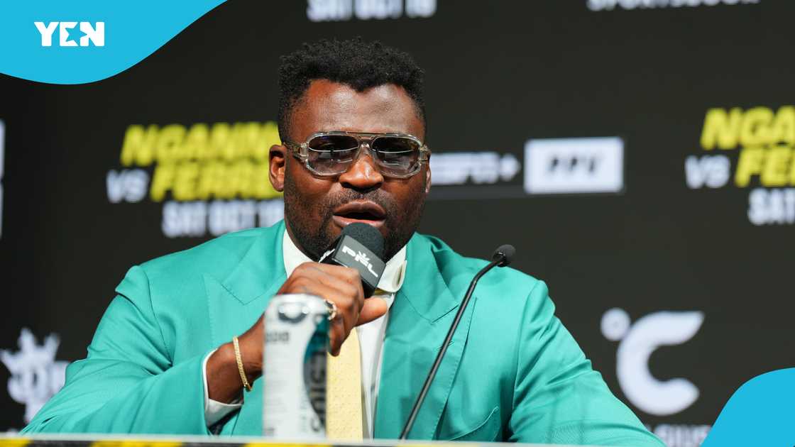 Francis Ngannou, Ntsama Brigitte Manuella, Battle of the Giants, Press Conference, The Anthem, accident, crash, motorcycle, motorbike, Cameroon, Yaounde. Francis Ngannou, Ntsama Brigitte Manuella, Battle of the Giants, Press Conference, The Anthem, accident, crash, motorcycle, motorbike, Cameroon, Yaounde.