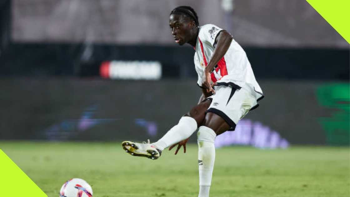 Abdul Mumin scores a powerful goal for Real Vallecano against Osasuna and is recognised by La Liga. Abdul Mumin scores a powerful goal for Real Vallecano against Osasuna and is recognised by La Liga.