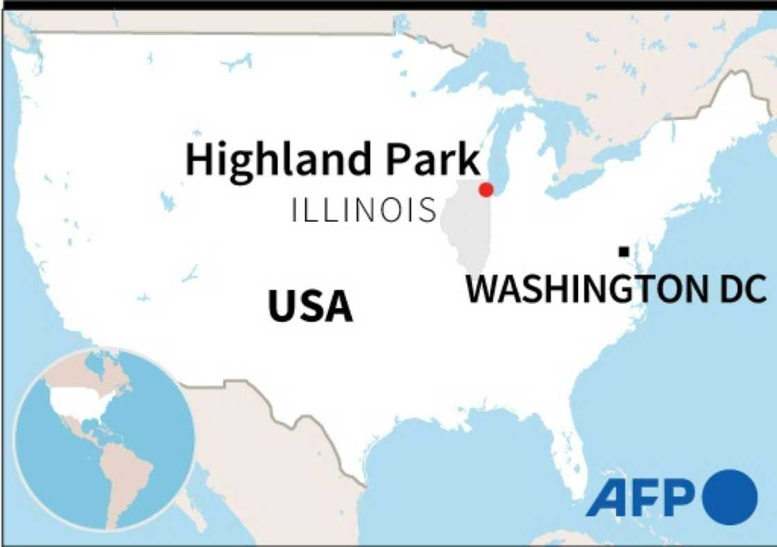 Location of Highland Park, Illinois, where a shooter opened fire during a parade to mark US Independence Day Location of Highland Park, Illinois, where a shooter opened fire during a parade to mark US Independence Day