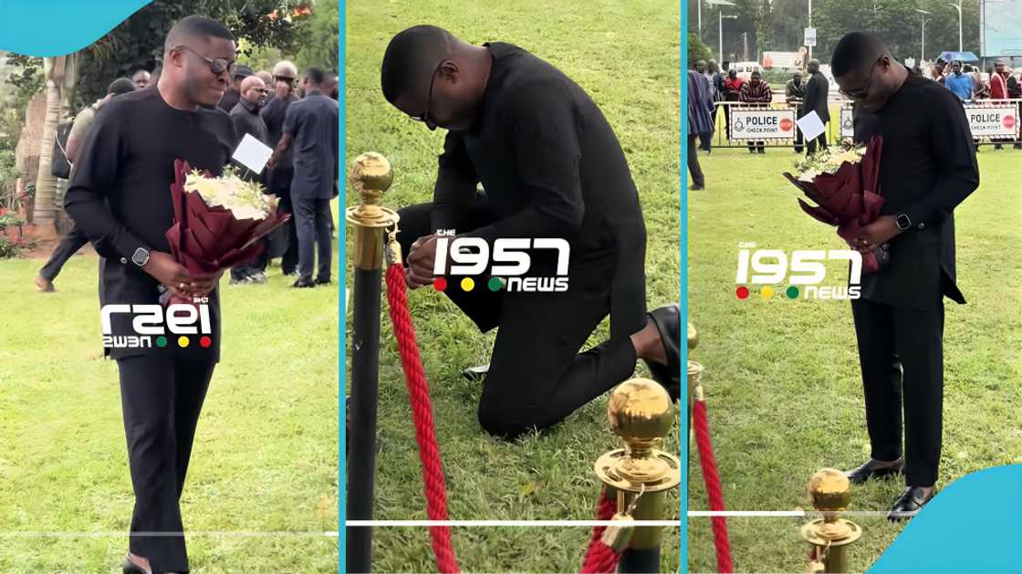 Edem Agbana, Obuasi helicopter crash, Edem Agbana weeps, Wreath-laying ceremony, NDC, Ghana Edem Agbana, Obuasi helicopter crash, Edem Agbana weeps, Wreath-laying ceremony, NDC, Ghana