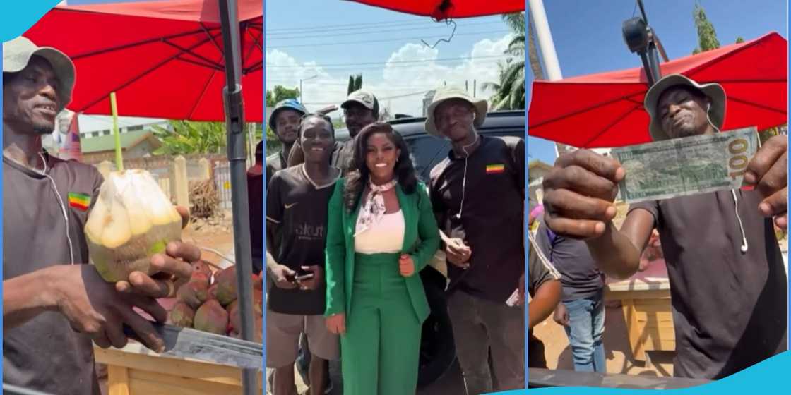 Nana Aba excites coconut sellers as she offers to take them to dinner Nana Aba excites coconut sellers as she offers to take them to dinner