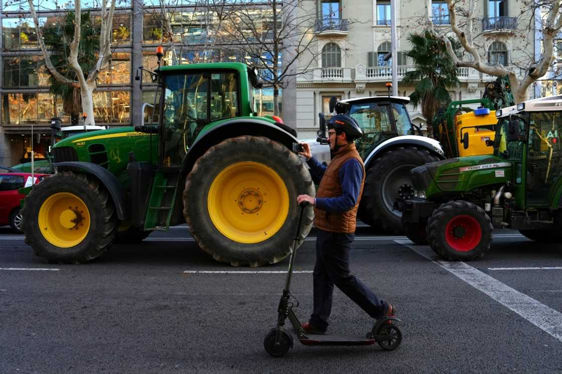 Angry farmers often stage tractor protests in Spain, driving along at a snail's pace snarling traffic