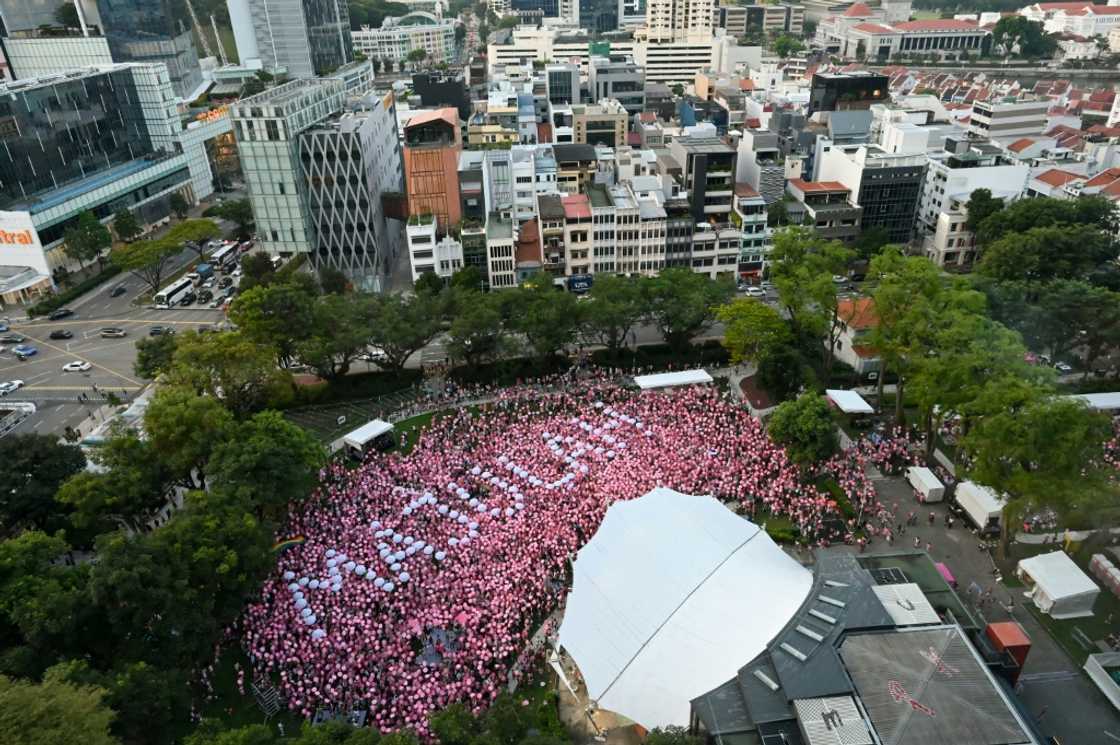 Organisers did not release figures on the crowd size, but an AFP reporter estimated that thousands attended Organisers did not release figures on the crowd size, but an AFP reporter estimated that thousands attended