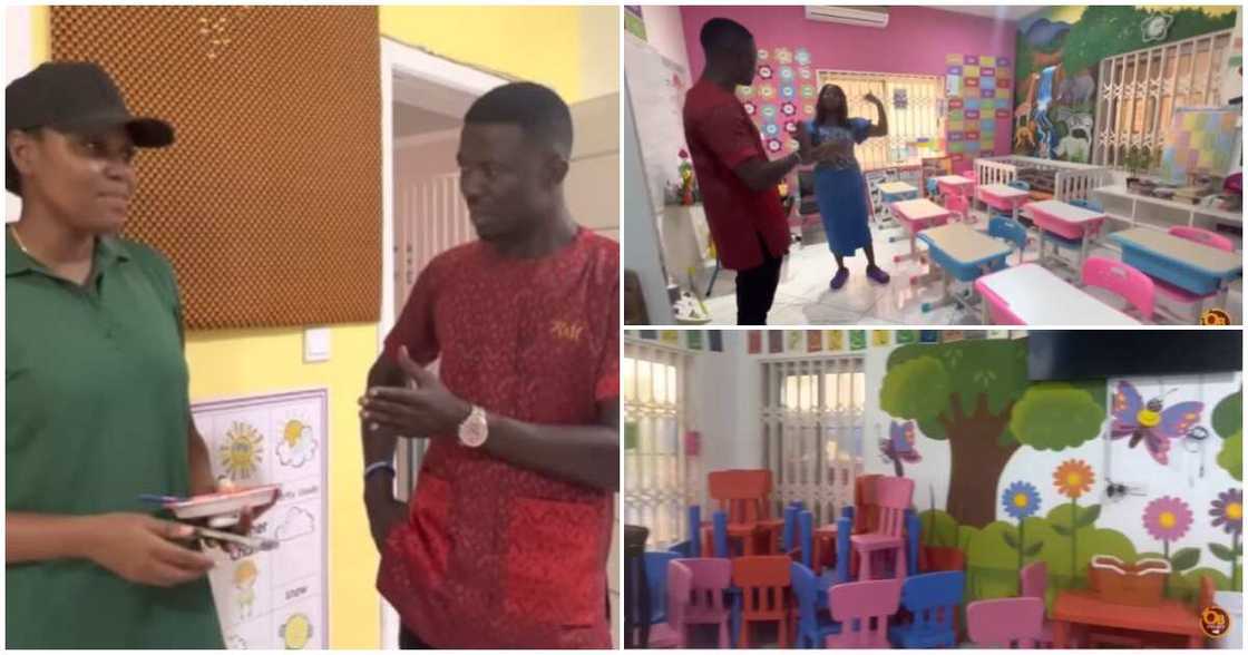 Kwaku Manu visits Yvonne Nelson's new school in East Legon Hills