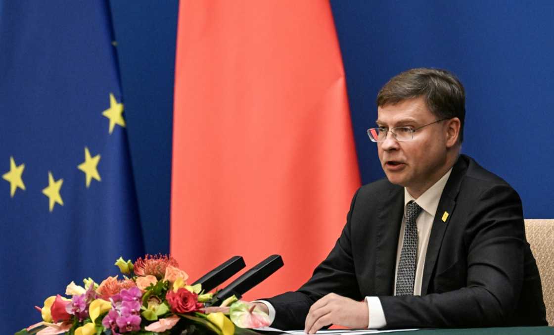 Valdis Dombrovskis said it was 'positive' to engage with Chinese authorities Valdis Dombrovskis said it was 'positive' to engage with Chinese authorities