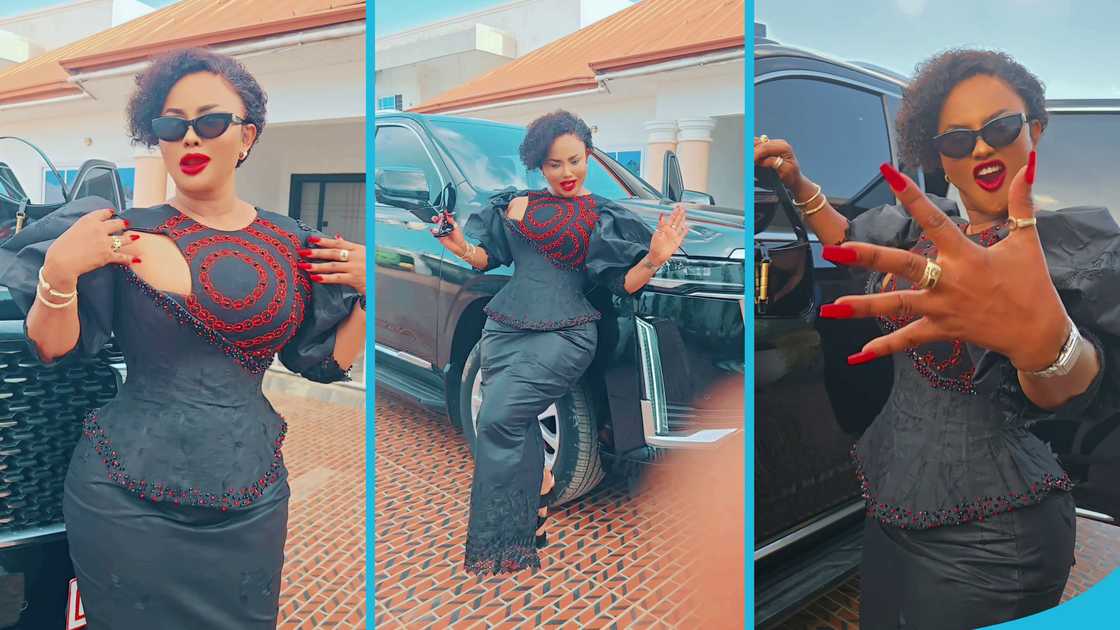 Nana Ama McBrown, Cadillac Escalade, McBrown's cars, McBrown's ring, McBrown's movies Nana Ama McBrown, Cadillac Escalade, McBrown's cars, McBrown's ring, McBrown's movies