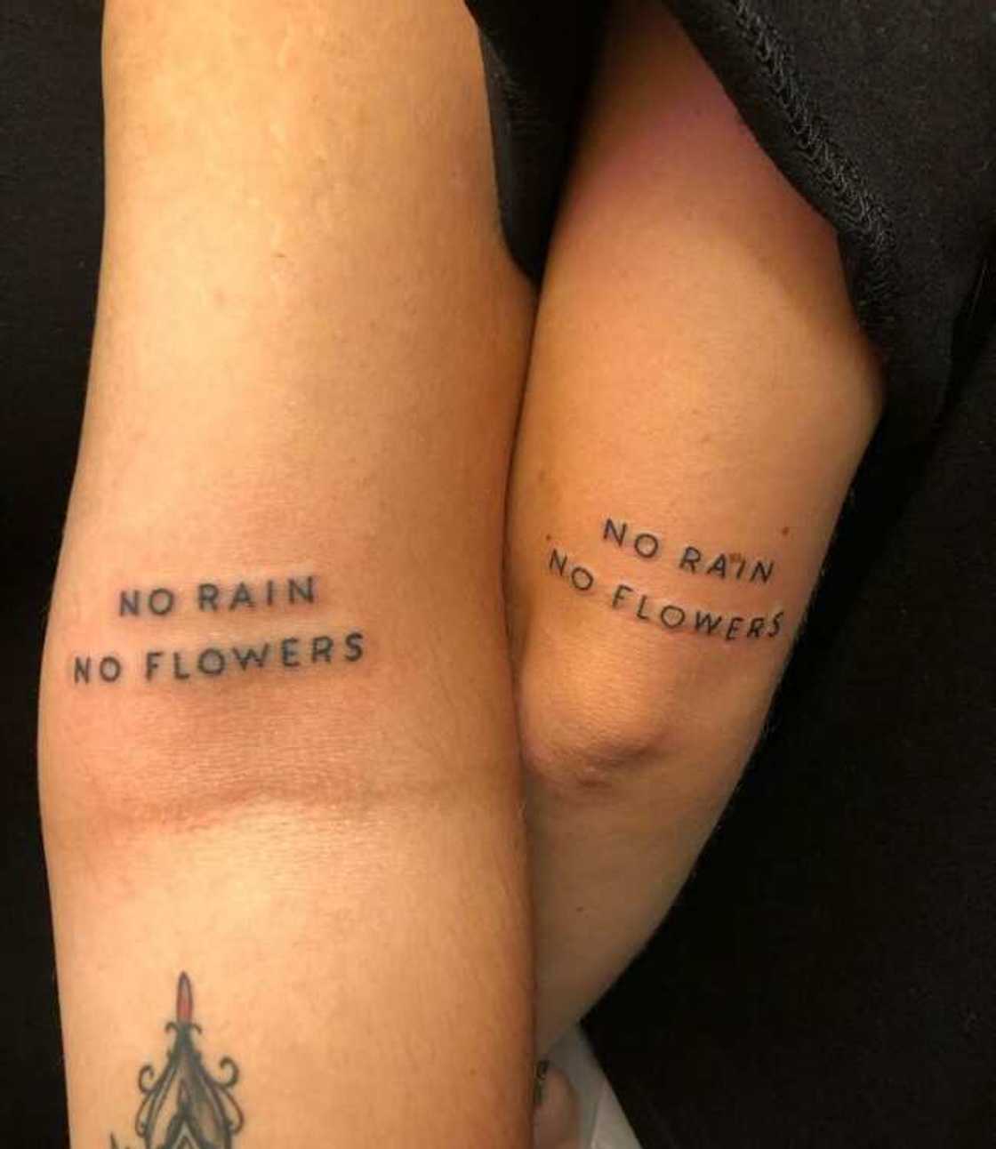 No rain, no flowers tattoo No rain, no flowers tattoo
