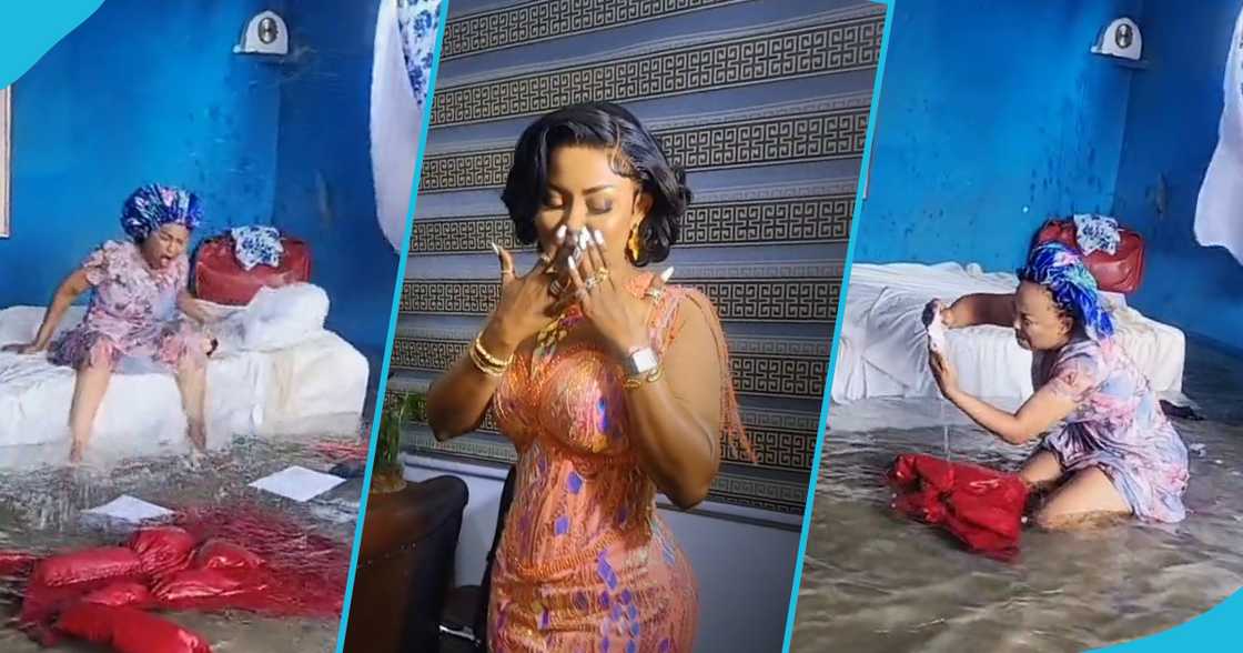 Nana Ama McBrown on the set of Piesie Esther's Mo Nana Ama McBrown on the set of Piesie Esther's Mo