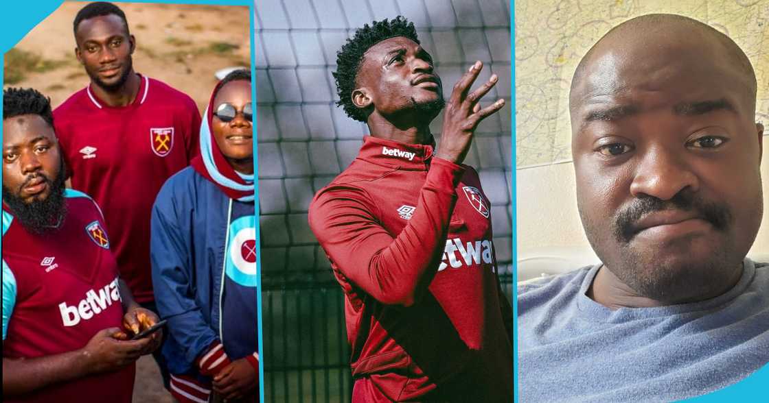 Photo of West Ham fans, Kudus and Evangelist Addai Photo of West Ham fans, Kudus and Evangelist Addai