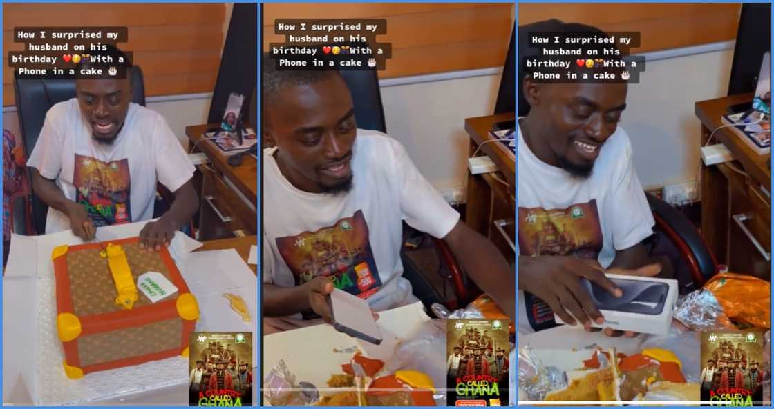 Lil Win's wife surprises him with cake and GH¢16k iPhone 15 Pro Max on b'day Lil Win's wife surprises him with cake and GH¢16k iPhone 15 Pro Max on b'day
