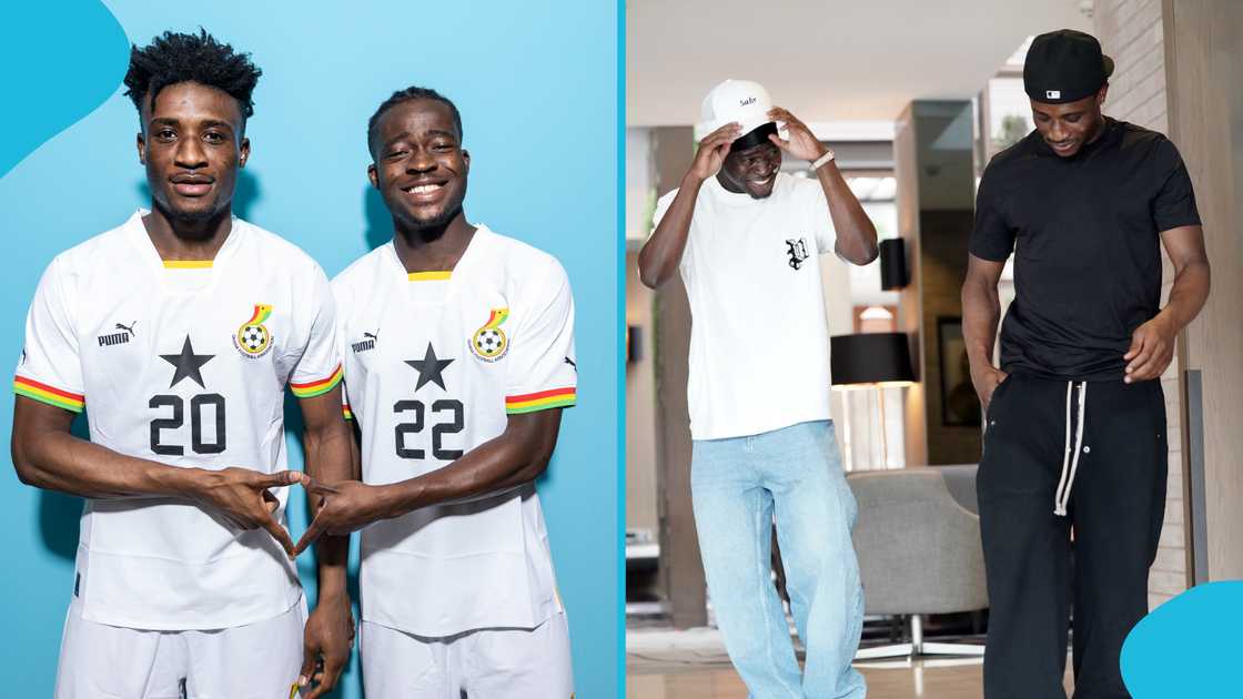 Mohammed Kudus, Kamaldeen Sulemana, Ghana, Black Stars, Clayton Hotel, London, Unity Cup. Mohammed Kudus, Kamaldeen Sulemana, Ghana, Black Stars, Clayton Hotel, London, Unity Cup.