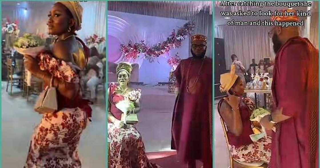 Bridesmaid gets spoilt with cash after choosing her kind of man at wedding Bridesmaid gets spoilt with cash after choosing her kind of man at wedding