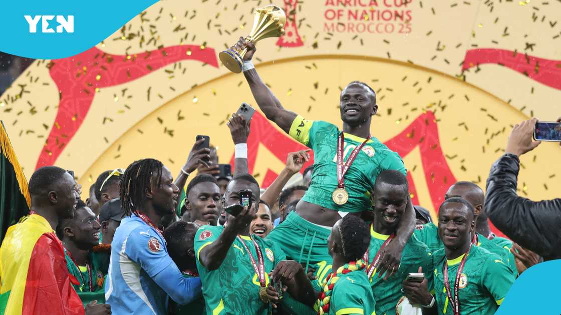 Senegal, Morocco, AFCON victory, Teranga Lions, AFCON trophy rules, 2025 Africa Cup of Nations, Pape Gueye goal, Senegal Morocco final, CAF president Patrice Motsepe, AFCON prize money, Sadio Mane celebration.